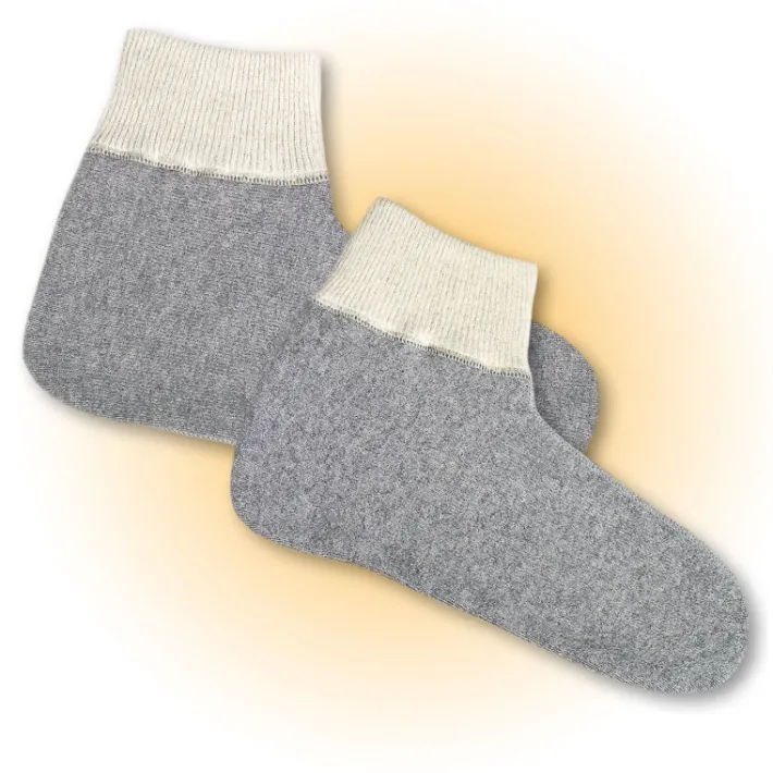 idéalsko Bas Et Chaussettes | Astuces Et Idées<Chaussons en angora mélangé gris