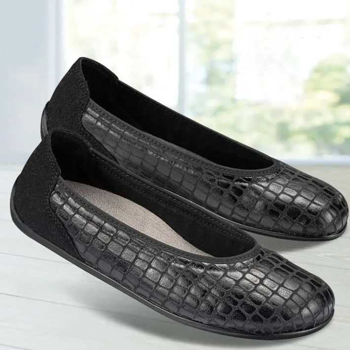 Femme idéalsko Chaussures Pieds Sensibles | Trotteurs / Slippers<Chaussures de confort Helvesko : modèle Aviva, noir