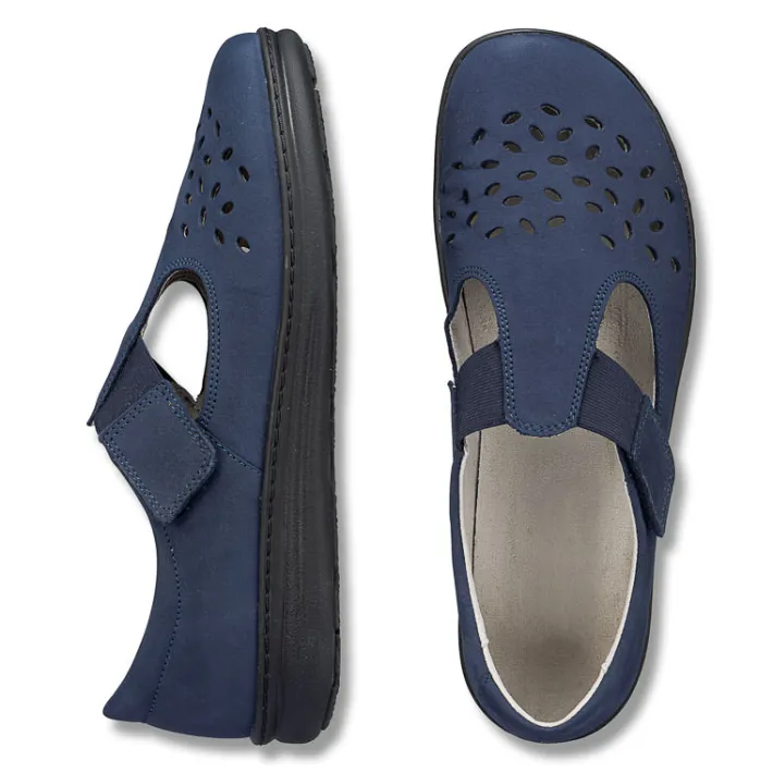 Femme idéalsko Sandales / Mules<Chaussures de confort Helvesko : modèle Chios, bleu