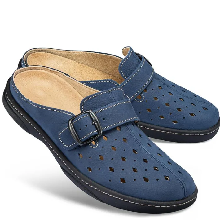 Femme idéalsko Sandales / Mules | Sandales / Mules<Chaussures de confort Helvesko : modèle Doc, bleu