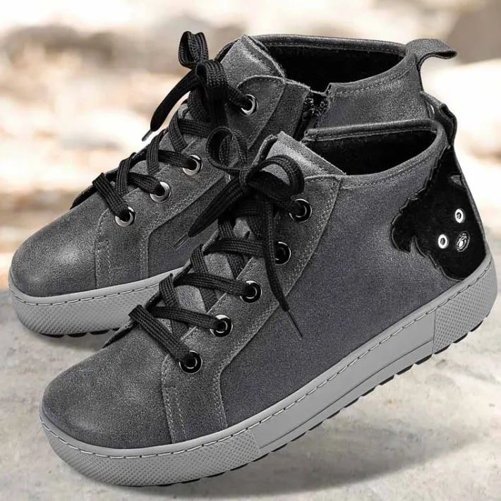 Femme idéalsko Spécial Orthèses | Chaussures À Lacets<Chaussures de confort Helvesko : modèle Dog, gris