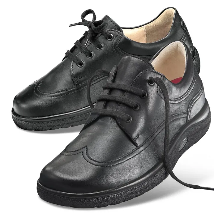 Homme idéalsko Spécial Orthèses | Chaussures À Lacets<Chaussures de confort Helvesko : modèle Douglas, noir