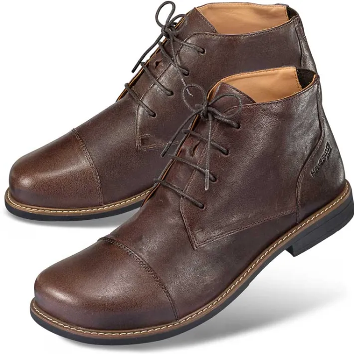 Homme idéalsko Spécial Orthèses | Chaussures À Lacets<Chaussures de confort Helvesko : modèle Elvin, marron foncé