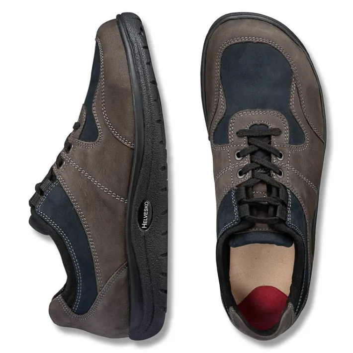 Homme idéalsko Spécial Orthèses | Chaussures À Lacets<Chaussures de confort Helvesko : modèle Erik, gris/bleu