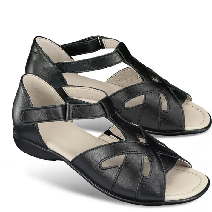 Femme idéalsko Sandales / Mules<Chaussures de confort Helvesko : modèle Olivia, noir