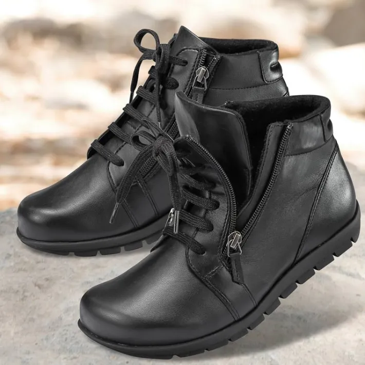 Femme idéalsko Spécial Orthèses | Chaussures À Lacets<Chaussures de confort Helvesko : modèle Regina, noir