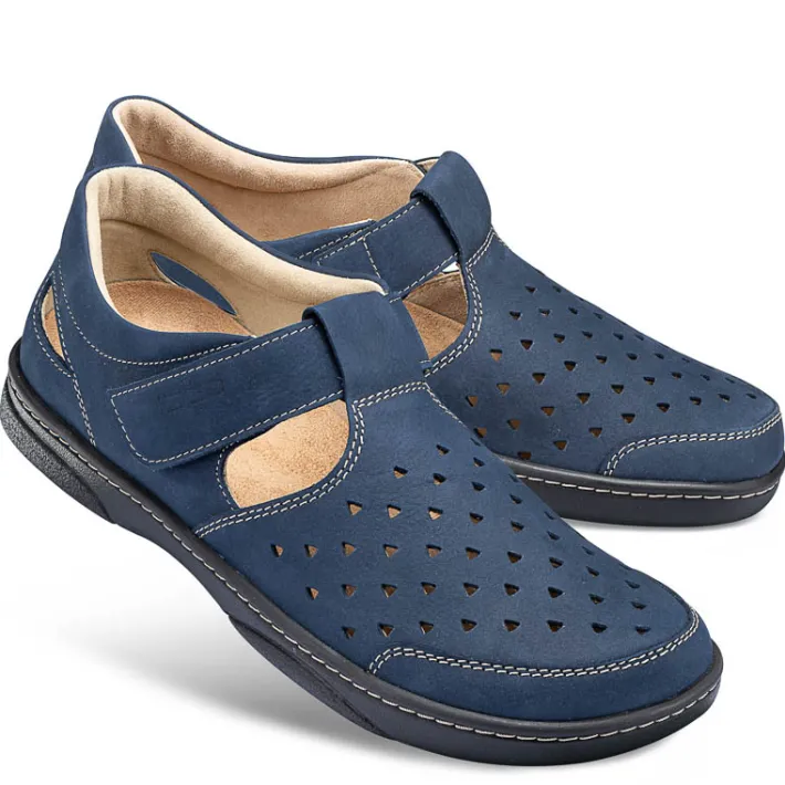 Homme idéalsko Sandales / Mules<Chaussures de confort Helvesko : modèle Rick, bleu