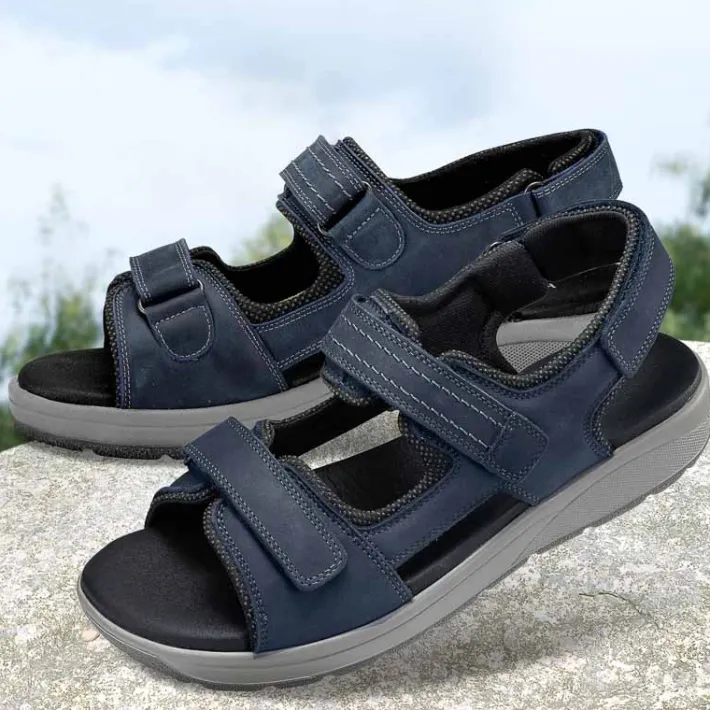 Homme idéalsko Sandales / Mules<Chaussures de confort Helvesko : modèle Samuel, bleu