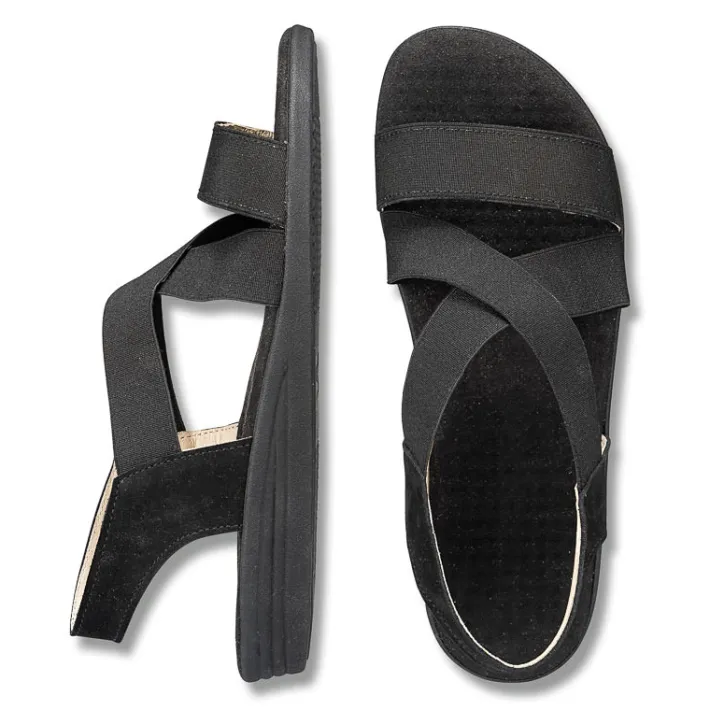 Femme idéalsko Sandales / Mules<Chaussures de confort Helvesko : modèle Sissi, noir