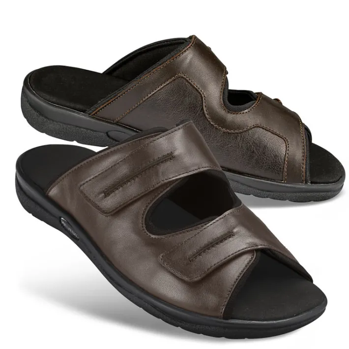 Homme idéalsko Sandales / Mules<Chaussures de confort Helvesko : modèle Stefan, marron