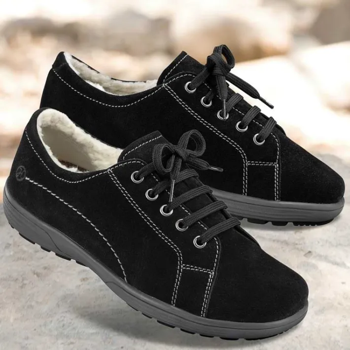 Femme idéalsko Grandes Pointures | Chaussures Loisirs<Chaussures de confort Helvesko : modèle Tapa, noir