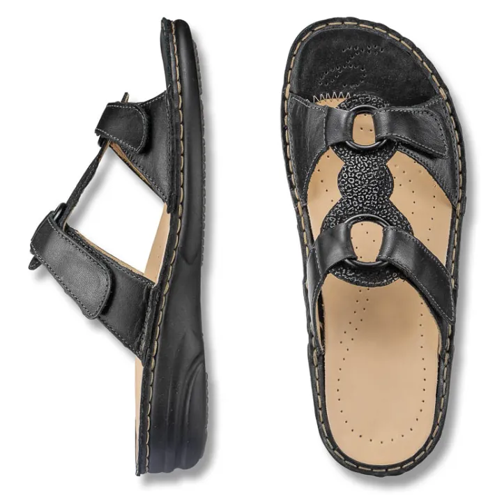 Femme idéalsko Sandales / Mules<Chaussures de confort LadySko : modèle Kyle, noir